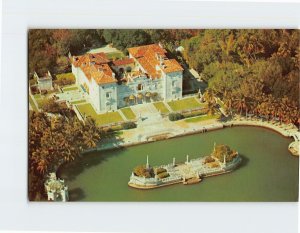 Postcard Vizcaya, Dade County Art Museum, Miami, Florida