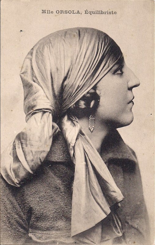 Mlle. Orsola, Equlibrist, Circus Performer, France, 1910, Exotic Beautiful Woman