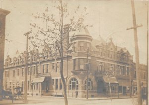 J28/ Delta Ohio RPPC Postcard c1910 Hotel Lincoln Building  276