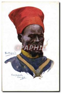 Old Postcard Fantasy Illustrator Dupuis Senegal Senegalese Army Skirmish