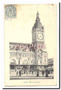 Old Postcard Paris Gare de Lyon