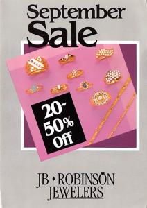 JB Robinson Jewelers Advertising Unused 