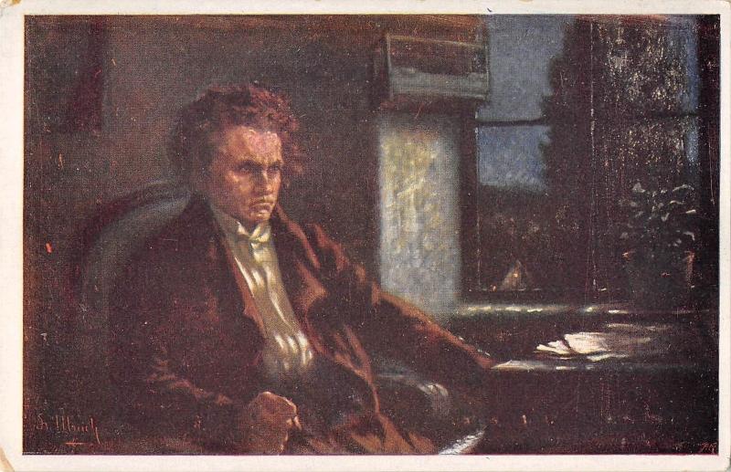 B99677 painting postcard Ludwig van Beethoven composer famous people germany