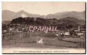 Old Postcard St Jean foot of Port General view Entrance by Uhart Cize