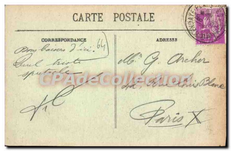 Postcard Old Route Behobie Biriatou