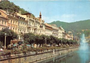 B29047 KARLOVY VARY view of the spa acceoss the river Tepla czech republic