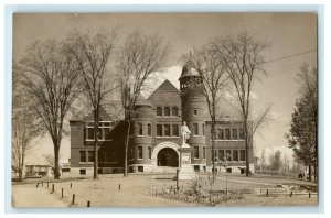 c1910's Spaulding Academy Robert Burns Barre Vermont VT RPPC Photo Postcard