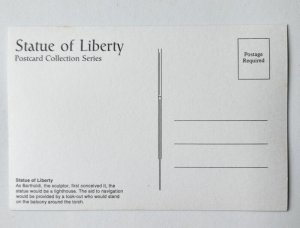 Statue of Liberty Twin Towers Hudson River New York NY Postcard