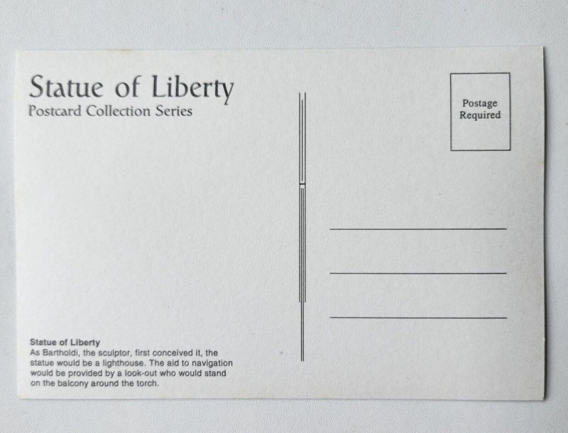 Statue of Liberty Twin Towers Hudson River New York NY Postcard