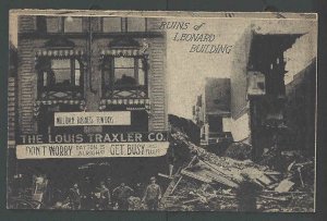 1918 PPC Dayton Oh July 31 The Leonard Bldg Collapses From The Back Due See Info