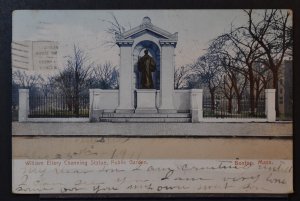 Boston, MA - William Ellery Channing Statue, Public Garden - 1911