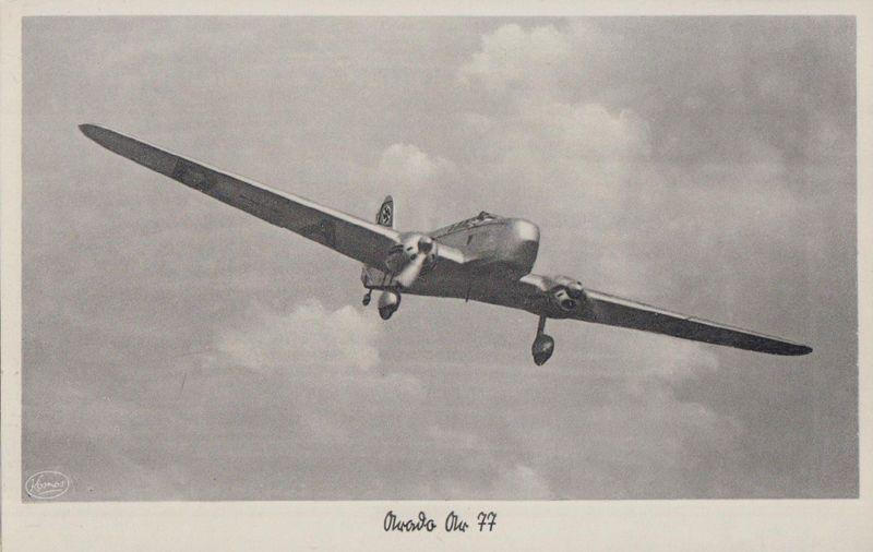 Arado AR77 German Biplane Fighter Plane Aircraft 1930s Pre WW2 Postcard