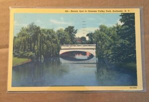 1950 USED .01 LINEN POSTCARD - GENESEE VALLEY PARK, ROCHESTER, N.Y.