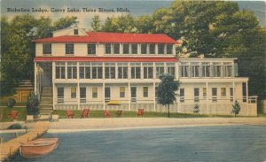 Michigan Three Rivers Richelieu Lodge Corey Lake Tichnor 1946 Postcard 22-8057