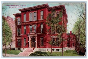 1913 Anheuser-Busch St Louis General Offices Building Missouri Antique Postcard