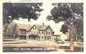 Center Harbor NH The Square Dirt Street Post Office & Store RPPC Postcard