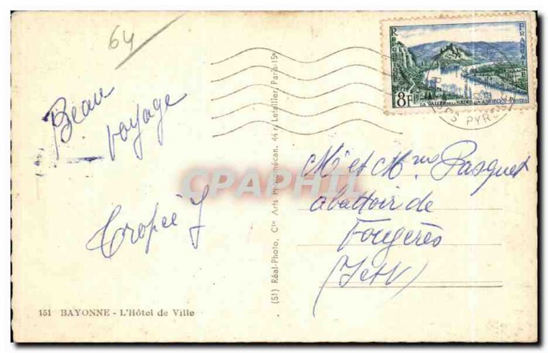 Old Postcard The Bayonne City Hall