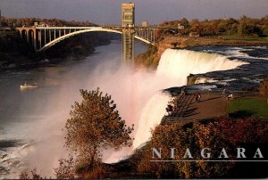 New York Niagara Falls Seen From Goat Island