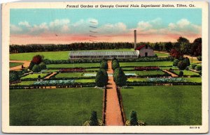 Tifton Georgia, 1948 Formal Garden, Coastal Plain Experiment Station, Postcard