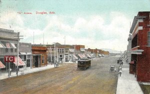 G Avenue DOUGLAS, AZ Street Scene Arizona 1910 Vintage Postcard