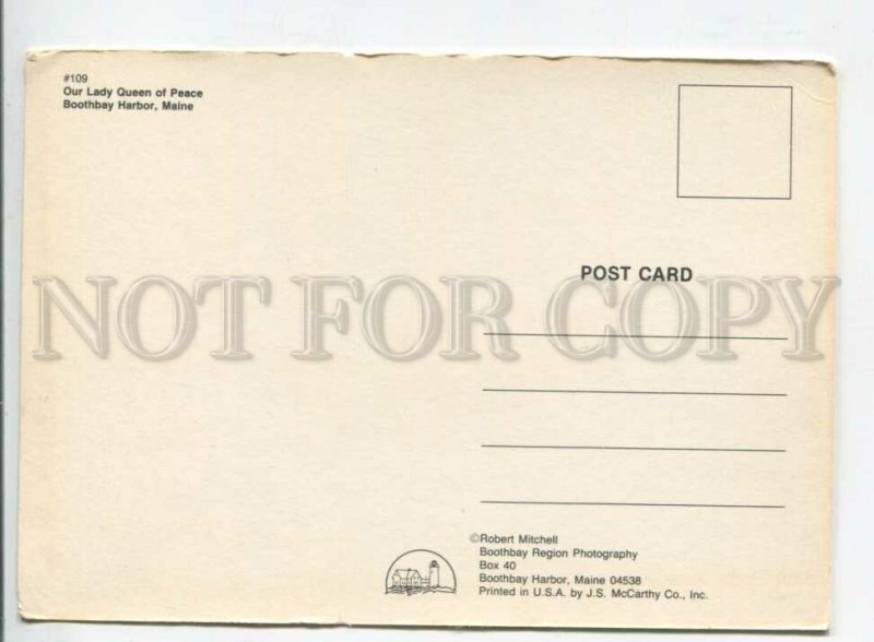 442182 USA Maine Boothbay Harbor tourist advertising Old postcard