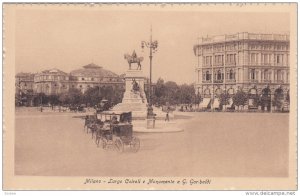 MILANO, Lombardia, Italy, 1910s : Largo Cairoli e Monumento a G. Garibaldi