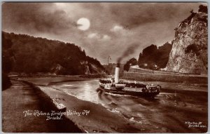 Vintage 1931 Bristol Avon & Bridge Valley Rd Steamship RPPC Postcard H81