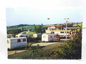 View of the Porte de Lyon Campsite Dardilly France Vintage French Postcard c1960