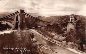 BR79010 clifton suspension bridge and leigh woods real photo ship   uk