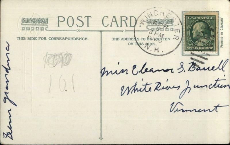 Winsch Easter Chicks or Baby Ducks Colorful Eggs c1910 Postcard