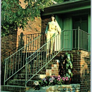 Jumbo c1950s Colonel Logan Ornamental Iron Railing Advertising Postcard 1T