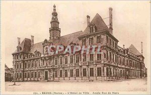 Old Postcard Reims (Marne) City Hotel Angle Rue Mars