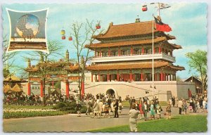 1964 NYC World's Fair REPUBLIC OF CHINA PAVILION Dexter Postcard Swiss Sky Ride
