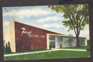 MEXICO MISSOURI FIRST NATIONAL BANK BUILDING VINTAGE ADVERTISING POSTCARD