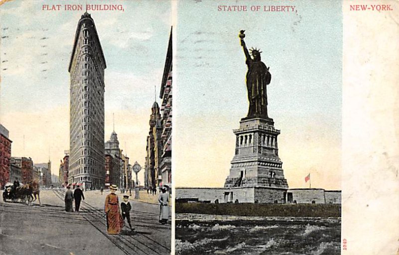 Statue of Liberty Post Card New York City, USA 1911 Missing Stamp