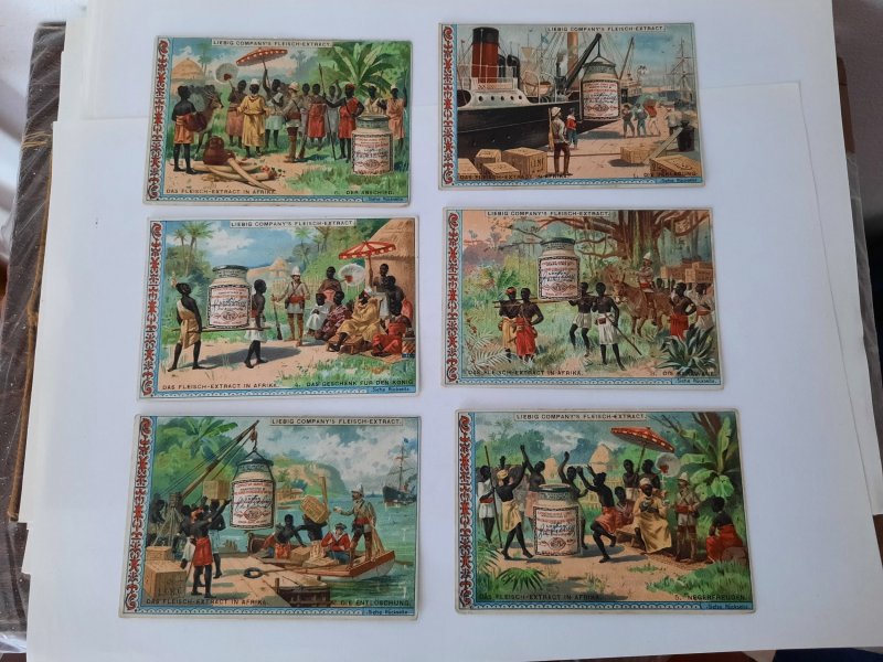 Afrika  Trade Cards- Advertising- German Liebig Company  - 6 pieces