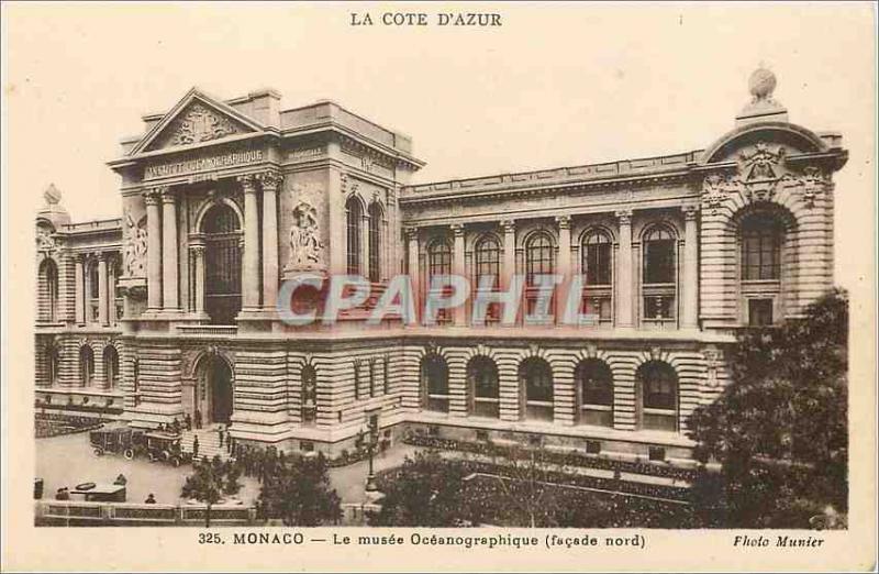 Old Postcard Monaco Oceanographic Museum The north fa�ade