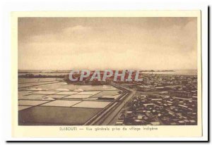 Dimensions of Somalis Djibouti Old Postcard General View from the Village ind...