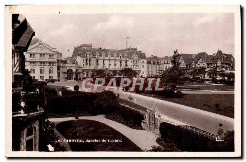 Old Postcard Cabourg Jardins du Casino