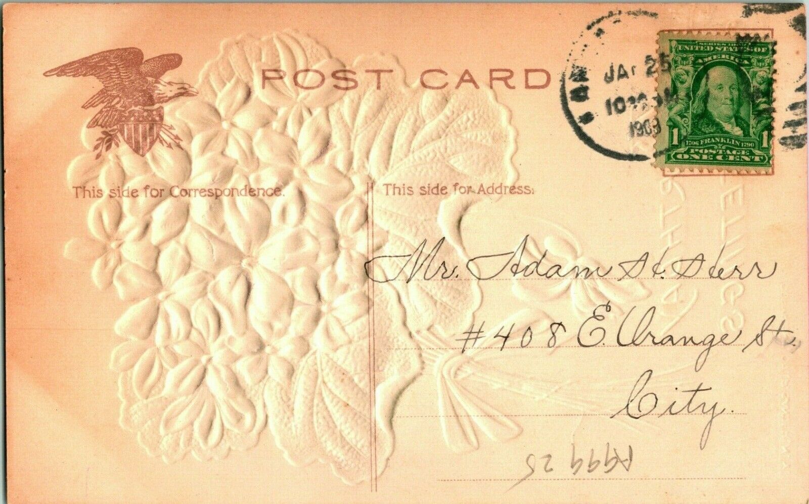 Vtg Relieve And Aerórafo Tarjeta Postal Cumpleaños Saludos Flor Ramo Vincapervinca Other 