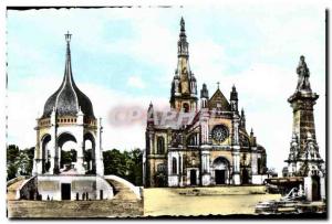 Old Postcard Sainte Anne D Auray Fountain and the Basilica of the high Monument