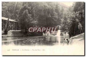 Old Postcard Vizille Dauphine le chateau park view