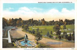 Alexandria Louisiana Mashie Golf Course and City Zoo Vintage Postcard AA43796