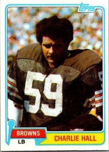 1981 Topps Football Card Charlie Hall Cleveland Browns sk60090