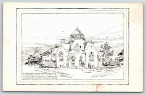 Iundianapolis IN~Centenary Christian Church~E11th & Oxford~Artist Sketch~1911 PC