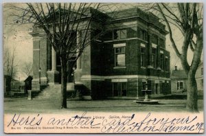 Salina Kansas 1906 Postcard Carnegie Library