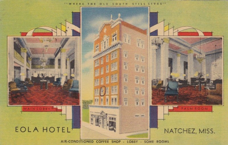 Mississippi Natchez Eola Hotel Main Lobby & Palm Room sk4564