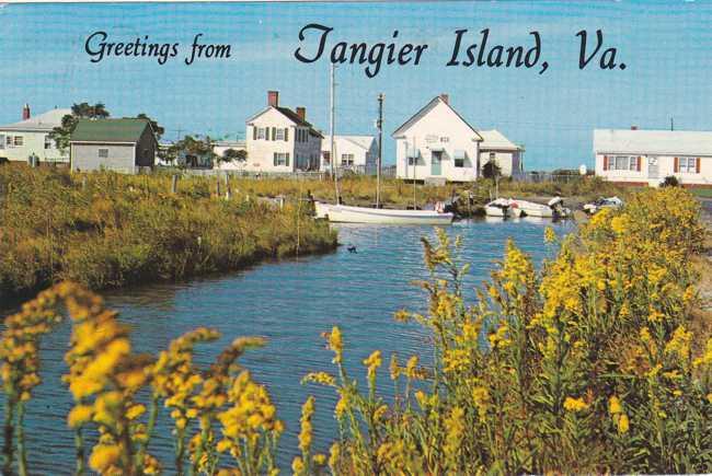 Greetings from Tangier Island, Virginia - Along Canal Road pm 1984