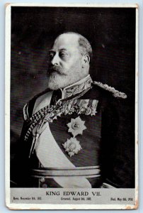 London England Postcard King Edward VII Portrait c1920's Posted Antique