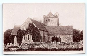 RPPC BURPHAM, Sussex United Kingdom ~ The CHURCH 1918 Postcard